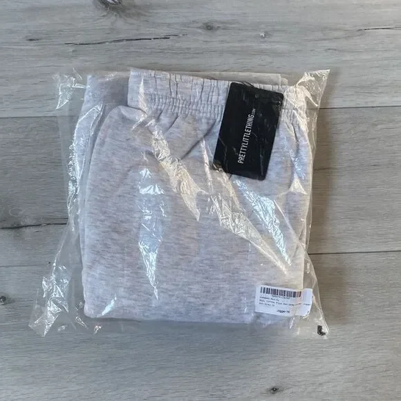 PrettyLittleThing Reel Cotton Plus Ash Grey Casual Jogger Size 12‎ in Grey NWT - Picture 6 of 8